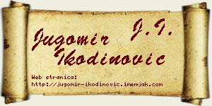 Jugomir Ikodinović vizit kartica